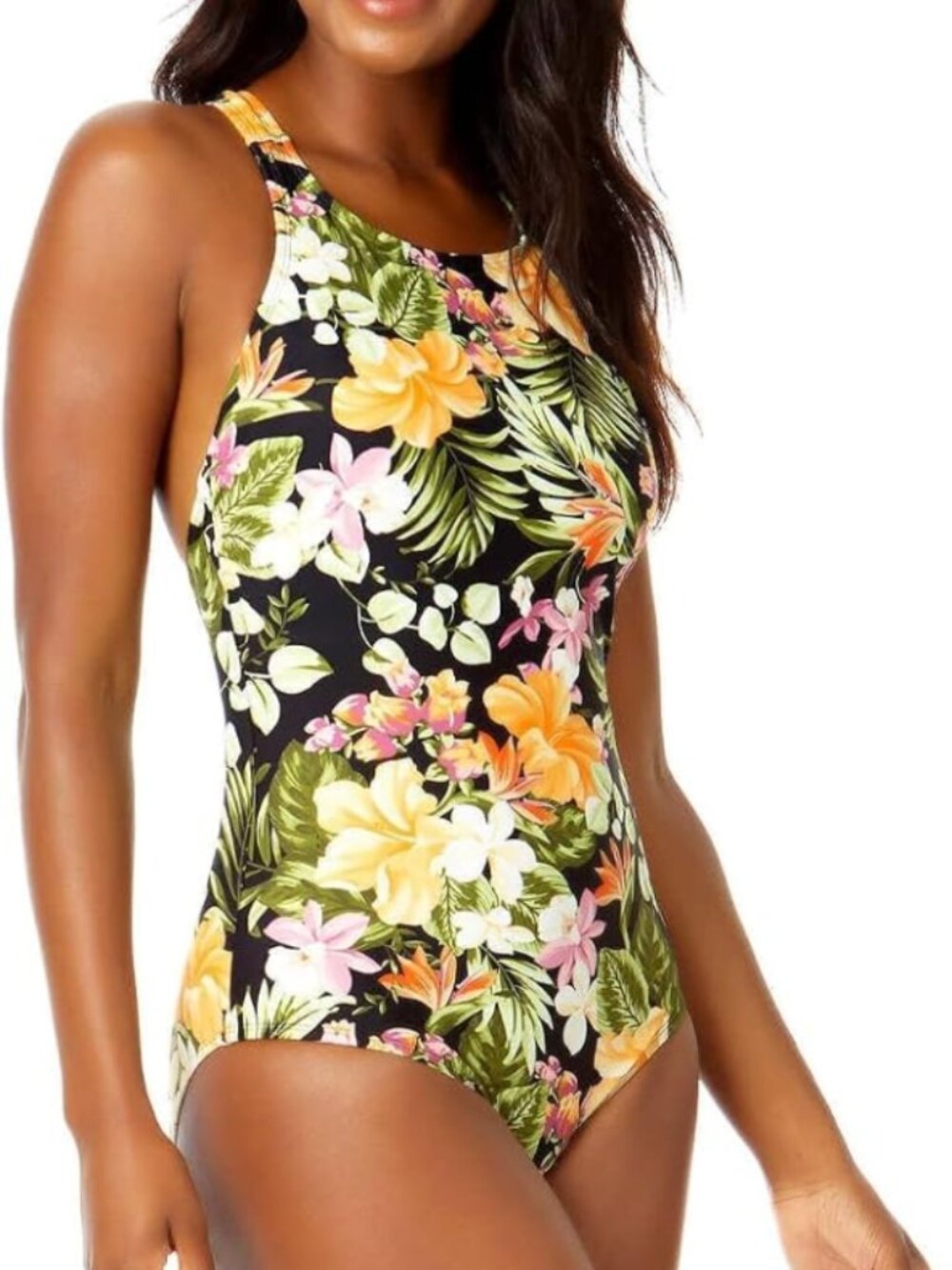 Hurley Dark Floral One Piece Swimsuit